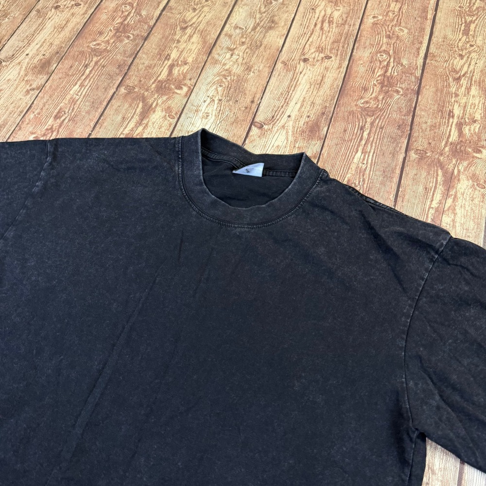 Concept Collective Acid Wash T Shirt Mens Medium Black Heavyweight Cotton